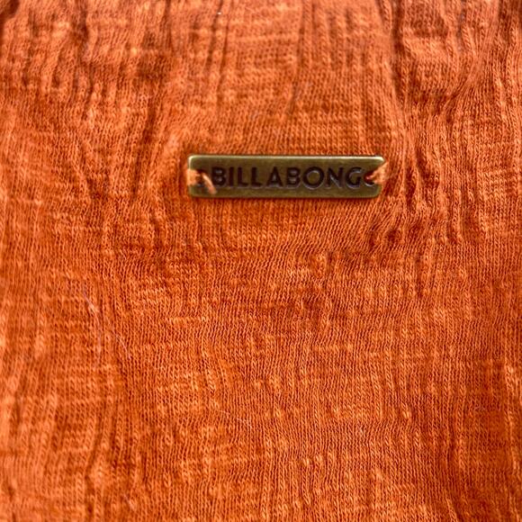 Billabong Womens Top Sz M Peasant Milkmaid Cottage Boho Hippie Western Cowgirl - Picture 6 of 8